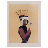 Francisco Toledo, Hombre con grillo / Piensas en mujeres, 1971, Litografía 114 / 200, en tubo