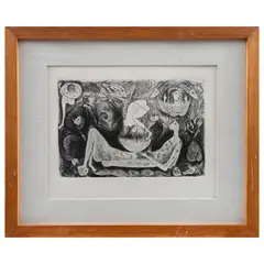Alejandro Santiago Ramírez, Untitled, Grabado a la punta seca 11 / 30