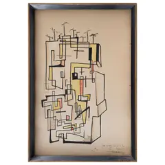 Leonardo Nierman, Untitled, Tinta sobre papel
