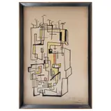 Leonardo Nierman, Untitled, Tinta sobre papel