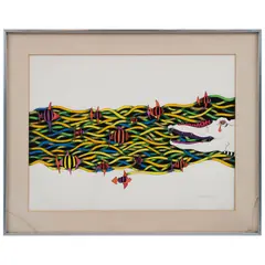 Armando Villagrán, Río revuelto, 1975, Serigrafía P. A