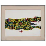 Armando Villagrán, Río revuelto, 1975, Serigrafía P. A