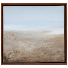 Juan Berruecos, Playa y caracoles, ca. 1980, Óleo, arena y aplicación de conchas marinas sobre tela