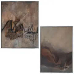 Susana Carlson, A) Sin título, Óleo y collage sobre tela