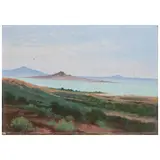 Luis Acosta Gutiérrez, Paisaje, Óleo sobre tela sobre madera