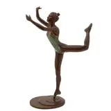 Fernando Camacho Guerrero, BAILARINA EN PUNTA, Bronce, patinado en tono verde y marrón