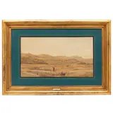 Thomas Danby, PAISAJE CAMPIRANO, Acuarela sobre papel