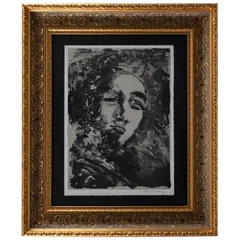 Francisco Corzas, Rostro 2, de la carpeta Los profetas, Litografía sin número de tiraje