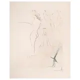 Salvador Dalí, Femmes surréalistes, 1974, Grabado a la punta seca impreso à la poupée CX / CL sobre papel japonés