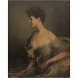 Retrato de Dama, EUROPA, SIGLO XIX, Óleo sobre tela