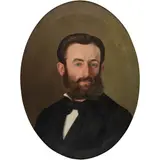Retrato de Caballero, MÉXICO, SIGLO XIX, Óleo sobre tela