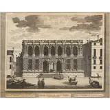 Pieter van der Aa, PALAZZO PESARO, SOPRA CANAL GRANDE, Grabado al aguafuerte, 22.8 x 29.2 cm