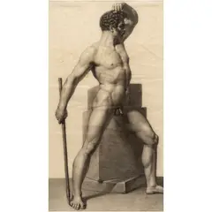 Constant Lorichon, ESTUDIO DESNUDO MASCULINO, Grafito sobre papel