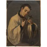 San Luis Gonzága, MÉXICO, SIGLO XVIII, Óleo sobre tela