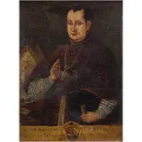 Horacio Rentería Rocha, RETRATO DE ALONSO NÚÑEZ DE HARO Y PERALTA, Óleo sobre tela