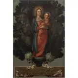 Virgen del Pino, ESPAÑA, SIGLO XVIII, Óleo sobre tela
