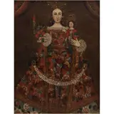 Virgen de la Candelaria, PERÚ, SIGLO XVIII, Óleo sobre tela