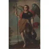 San Rafael Arcángel, MÉXICO, FINALES DEL SIGLO XVIII, Óleo sobre tela