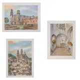 Enrique Cárdenas-elorduy, A) Convento de la Cruz - Cocina, Acuarela sobre papel hecho a mano                                                                                                                                                                                                                                                                                                                                                                                                                                                                                                                                                                                                                                                                                                                                                                                                                                                                                                                                                                                                                                                                                                                                                                                                                                                                                                                                                                                                                                                                                                                                                                                                                                                                                                                                                                                                                                                                                                                                                                                                                                                                                                          38 x 30 cm