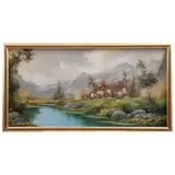 Autor No Identificado, Paisaje, Óleo sobre tela