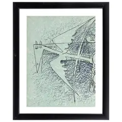 Wifredo Lam, Sin título, de la Suite No. 3 - Avril, 1963, Litografía sin número de tiraje, doble vista