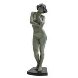 Victor Gutierrez, DESNUDO FEMENINO (DE PIE), Bronce, patinado policromo