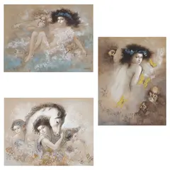 Heriberto Méndez, A) Candidez, B) Ensueño y C) Provocación, Serigrafías 3 / 150