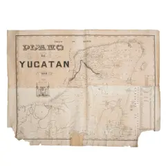 Plano de Yucatán, 1848, Litografía, 69.5 x 91.7 cm