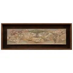 Mario Orozco Rivera, Boceto general para Mural "Homenaje a la Música" México D. F, 1969, Mixta sobre papel sobre madera