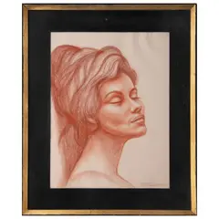 Raúl Anguiano, Untitled, 1960, Sanguina sobre papel