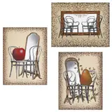 Juan Calderón, A) La desaparición del signo, B) Reflección desesperante y C) Yo seré tu ilusión, de la carpeta Espejos, Serigrafías 7 / 150
