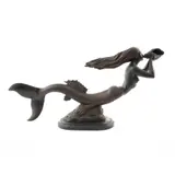 Enrique Jolly, Sirena varada, Escultura en pasta en base de madera
