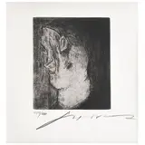 Jose Luis Cuevas, Cabeza II, Grabado al aguatinta 500 / 1000