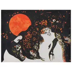 Leonel Maciel, Sin título (El toro enamorado de la luna), de la carpeta, Color, forma y sonido, Litografía P / T