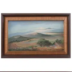 Luis Acosta Gutiérrez, Paisaje de Texcoco, Óleo sobre masonite