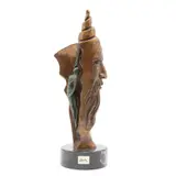 Jorge Coste, EL CARACOL, Bronce, patinado en color verde y marrón; con base de mármol negro