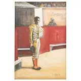 Luis Solleiro, NOVILLERO JOSÉ LAURENTINO LÓPEZ RODRÍGUEZ "JOSELILLO"*, Óleo sobre tela