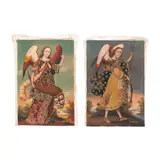 Arcángeles Gabriel y Rafael, ESCUELA CUZQUEÑA, SIGLO XX, Óleo sobre tela