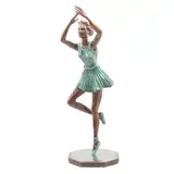 Bailarina En Punta, SIGLO XX, Bronce, patinado en tono marrón y verde; base de hierro con superficie pulida