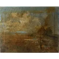 Tina Blau, Landscape with House, Oil on canvas