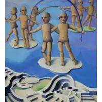 Harriet Sadow, Celestial Bodies, Oil on canvas