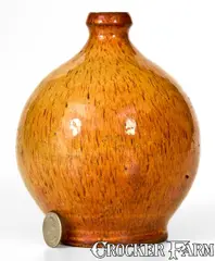Clarksburg, Exceedingly Rare and Important Samuel Butter / CLARKSBURG / Va. Redware Jug, circa 1820-1850, Redware