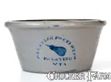 Palatine Pottery Co., Very Rare PALATINE POTTERY. CO / PALATINE / W VA Stoneware Bowl w/ Stenciled Pear Design, circa 1875, Stoneware