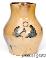 Rare J. B. CAIRE & CO. / PO'KEEPSIE, NY 2 Gal. Stoneware Pitcher by J. B. Caire & Co., circa 1842-1843, Stoneware, sold Aug 2020
