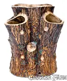 F. B. Norton & Co, F. B. NORTON & CO. / WORCESTER, MASS Stoneware Stump-Form Planter