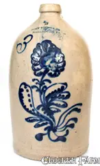 John Young. & Co, Scarce Three-Gallon JOHN YOUNG & CO / HARRISBURG, PA Stoneware Jug, circa 1856-1858, Stoneware