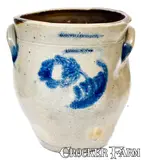G. G. Williams & Co., Very Rare G. G. WILLIAMS & CO. / LYONS Stoneware Jar with Floral Decoration, circa 1835, Stoneware