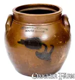 Humiston & Warner, Rare 2 Gal. HUMISTON & WARNER / SOUTH AMBOY Stoneware Jar, circa 1830, Stoneware