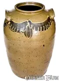 Winthrop Chandler, Extremely Rare 7 Gal. "Chandler / Maker" (Edgefield, SC) Stoneware Jar w/ Two-Color Slip, circa 1845-1850, Stoneware