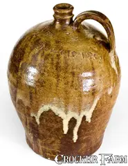 David Drake, Exceptional Stoneware Jug by Dave, Inscribed "Lm / June 10 1853," Edgefield District, SC, 1853, Stoneware